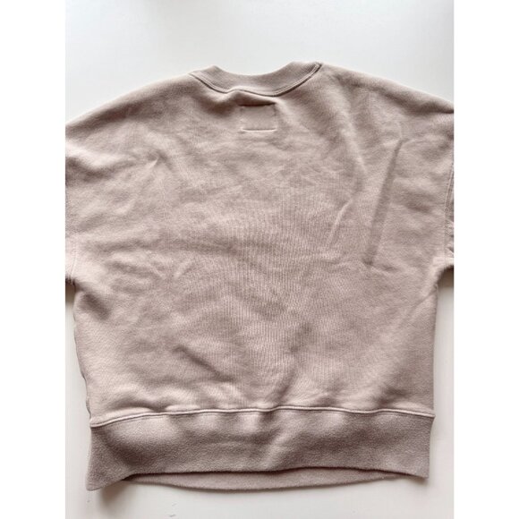 ABERCROMBIE & FITCH Taupe Cotton Fleece Embroidered Crew Sweatshirt, Size XS - Picture 12 of 15